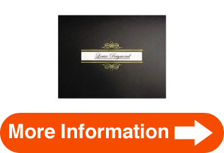 Regent Certificate Holders, 9 3/4 x 12 1/2, Black/Gold Foil For
